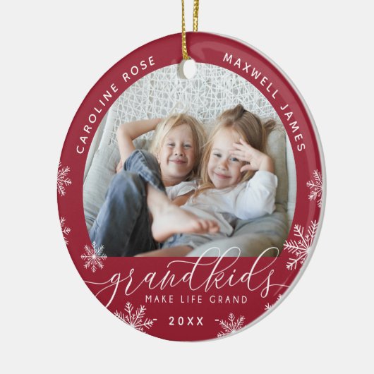 Großkinder machen Life Grand Foto Keramik Ornament (Links)