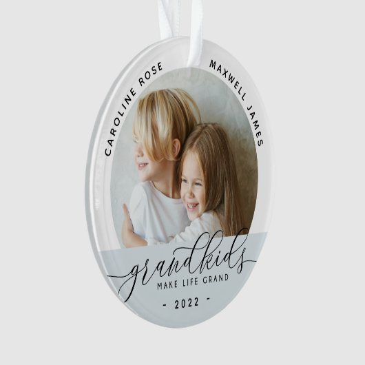 Großkinder machen Life Grand Foto Ornament (Vorderseite)