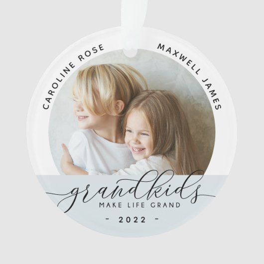 Großkinder machen Life Grand Foto Ornament (Vorderseite)