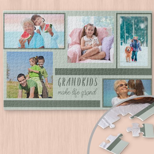 Großkinder machen Life Grand Green 5 Foto Collage Puzzle