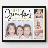 Großkinder machen Life Grand Großeltern 4 Foto Fotoplatte (Vorderseite)