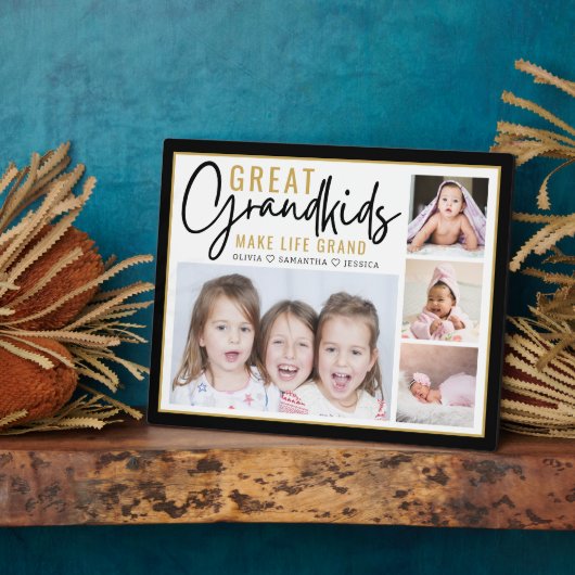 Großkinder machen Life Grand Großeltern 4 Foto Fotoplatte (Seite)