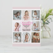 Großkinder machen Life Grand Oma 8-Foto maßgeschne Einladung (Stehend Vorderseite)