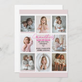 Großkinder machen Life Grand Oma 8-Foto maßgeschne Einladung (Vorne/Hinten)