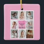 Großkinder machen Life Grand Oma 8-Foto maßgeschne Keramikornament<br><div class="desc">Großkinder machen Life Grand Oma 8-Foto Custom Keramik Ornament</div>