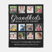 Großkinder machen Life Grand Quote 12 Foto Black Fleecedecke (Vorderseite)