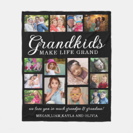 Großkinder machen Life Grand Quote 14 Foto Black Fleecedecke