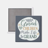 Großkinder mit Handschrift machen lebensgroßes Zit Magnet (Vorderseite/Rückseite)