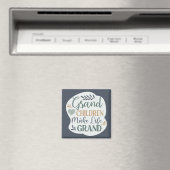 Großkinder mit Handschrift machen lebensgroßes Zit Magnet (In Situ (Geschirrspüler))