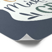 Großkinder mit Handschrift machen lebensgroßes Zit Poster (Ecke)