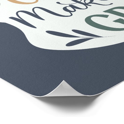 Großkinder mit Handschrift machen lebensgroßes Zit Poster (Ecke)