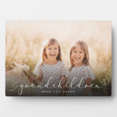 Großkinder Modernes Herz Script Foto Liebe Fotoplatte (Vorderseite)