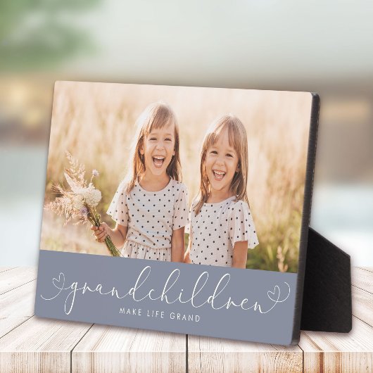 Großkinder Modernes Herz Script Foto Liebe Fotoplatte