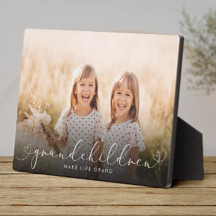 Großkinder Modernes Herz Script Foto Liebe Fotoplatte