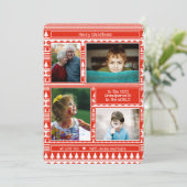 Großkinder Opa Oma Foto Frohe Weihnachten (Stehend Vorderseite)
