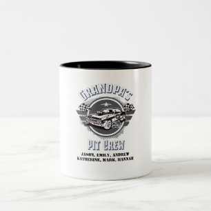 Großkinder Pit Crew Muscle Car Zweifarbige Tasse