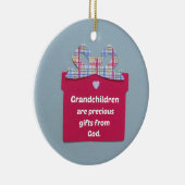 Großkinder sind Wertvolle Gaben Gottes Keramikornament (Rechts)