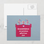 Großkinder sind Wertvolle Gaben Gottes Postkarte (Vorne/Hinten)