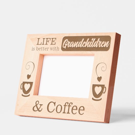 Großkinder und Kaffee Geätzte Rahmen (Links)