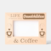 Großkinder und Kaffee Geätzte Rahmen (Vorderseite)