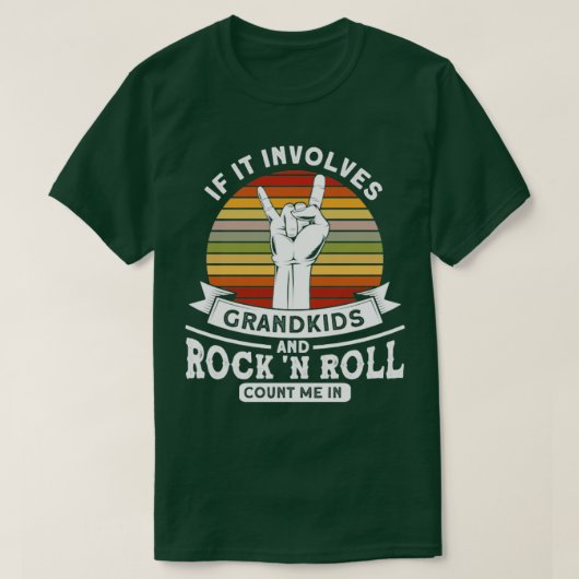 Großkinder und Rock'n'Roll-Rock'n'Roll-Gitarre T-Shirt (Design vorne)