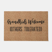 Großkinder willkommen Andere toleriert - willkomme Fußmatte (Vorderseite)