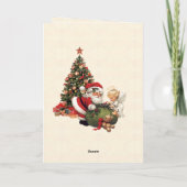 Großkindname Weihnachtsmann personalisieren Feiertagskarte (Rückseite)