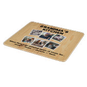 Großküche mit individuellen 6 Fotos & Namen Schneidebrett (Ecke)