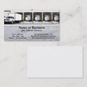 Großlastwagen durch Entladen von Docks Visitenkarte (Vorne/Hinten)