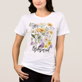 Großmaid Yellow Flower Garden botanischer Liebhabe Tri-Blend Shirt