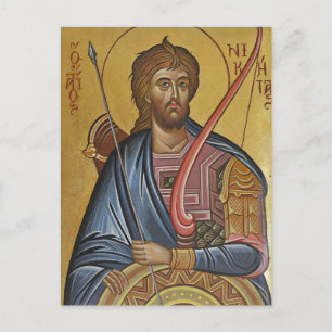 Großmärtyrer Hl. Niketas der Gote Orthodoxe Ikone Postkarte