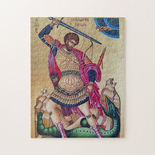 Großmärtyrer Theodor von Tyro Orthodoxe Ikone Puzzle (Vertikal)