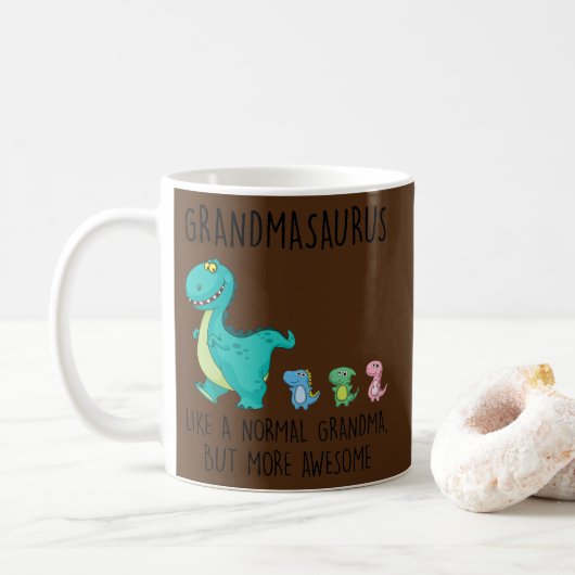 Großmasaurus wie ein normales Oma, aber mehr Kaffeetasse (Mit Donut)