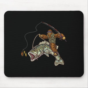 Großmäuliger B-Angler Bigfoot Fischer Mousepad