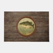 Großmäuliger Bass Dunkle Holz Türmatte (Vorderseite)