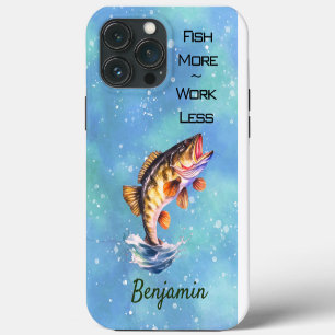 Großmäuliger Bass springt aus dem Wasser iPhone 13 Pro Max Hülle