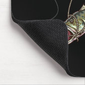 Großmäuliger Byss-Angler Bigfoot Fischer Mousepad (Ecke)