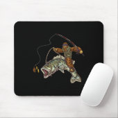 Großmäuliger Byss-Angler Bigfoot Fischer Mousepad (Mit Mouse)