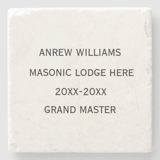 Großmeister Freemason Freimaurer Geschenke Steinuntersetzer (Vorderseite)