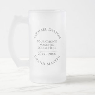 Großmeister Freimaurer Mattglas Bierglas