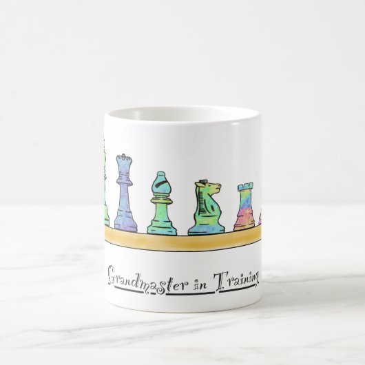 Großmeister im Training Schach Kaffeetasse (Mittel)