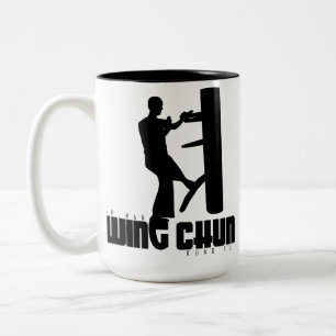 Großmeister - Ip Man "Wing Chun" Holzduma Zweifarbige Tasse