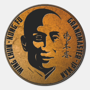 Großmeister Ip Man - Wing Chun Kung Fu Runder Aufkleber