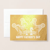 Großmeister Vater Vatertag Folienkarte (Vorderseite mit Umschlag)