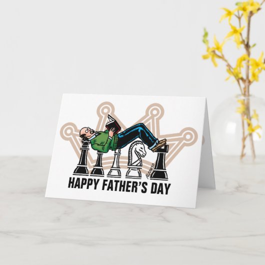 Großmeister Vater Vatertag Karte (Gelbe Blume)