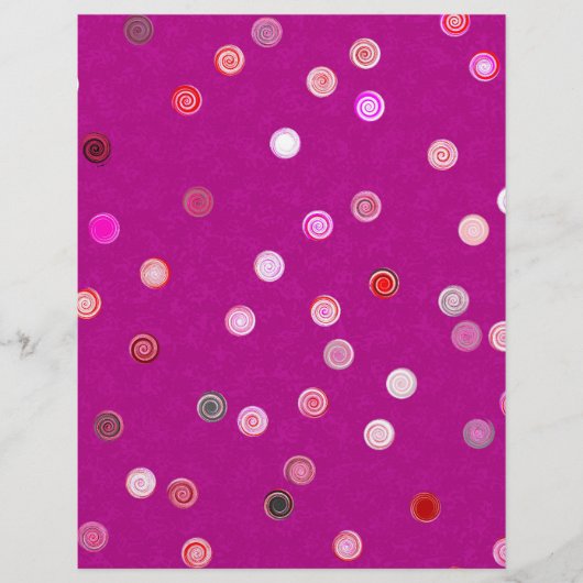 Großmenge - Rosa Twist Polka Dot Spiral Scrap-Papi Flyer (Vorne)