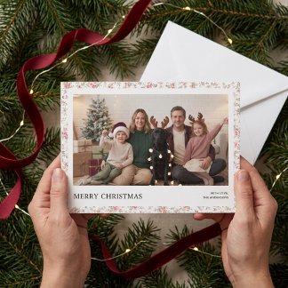 Großmillennial Coquette Weihnachtsfamilienfoto Feiertagskarte