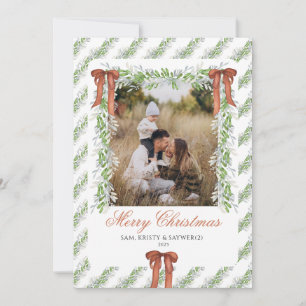 Großmillennial-Familienfoto-Weihnachtskarte Einladung
