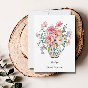 Großmillennial Rosa Pfingstrosen Cottage-Garten Bl Mitteilungskarte