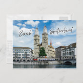 Grossmunster Kirche in Zürich Schweiz Postkarte (Vorne/Hinten)